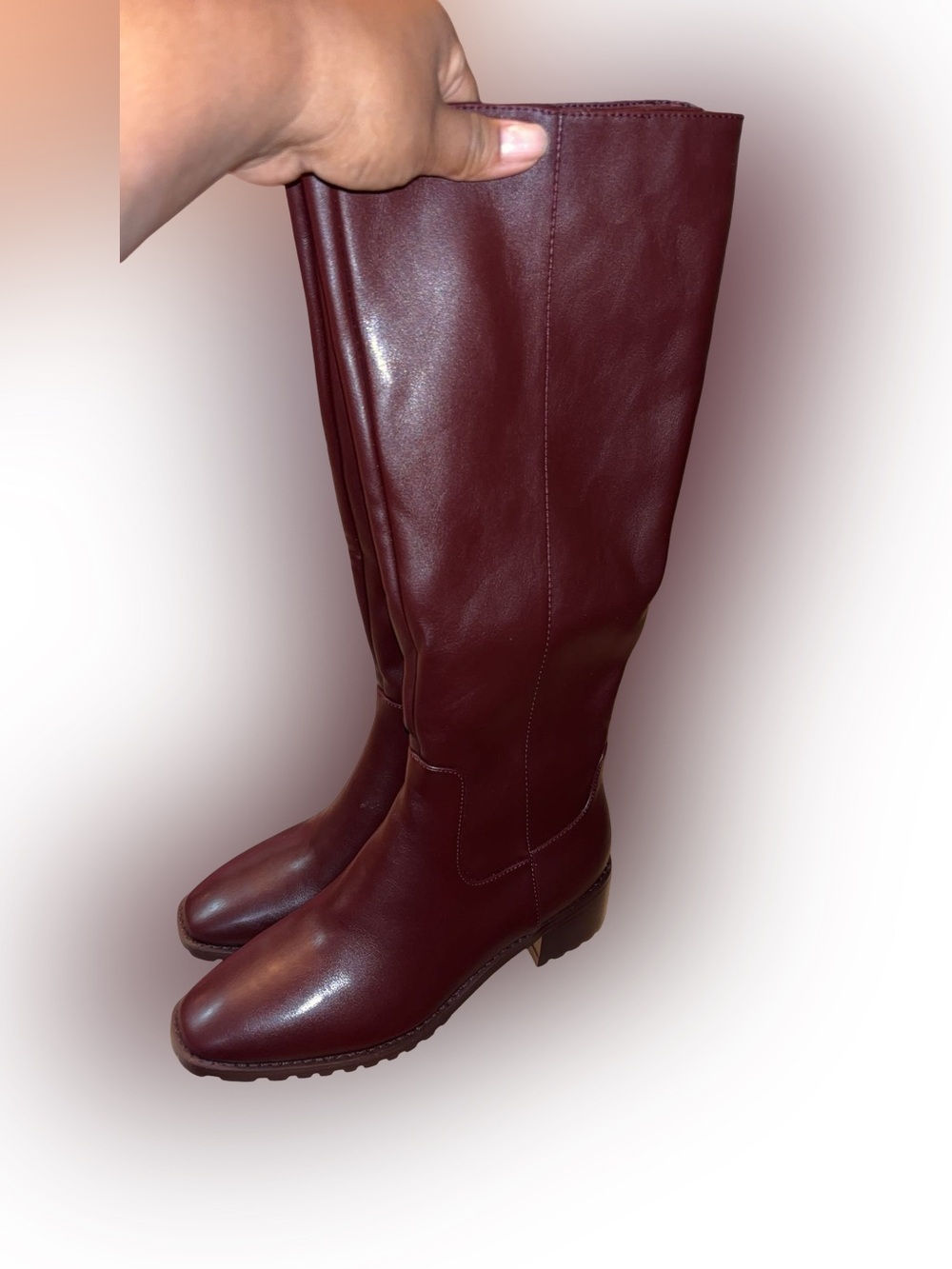 Classic Over-the-Knee Boots in Burgundy